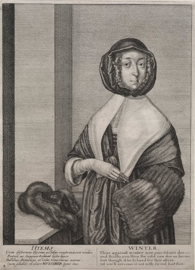 Die vier Jahreszeiten: Winter, 1641 von Wenceslaus Hollar