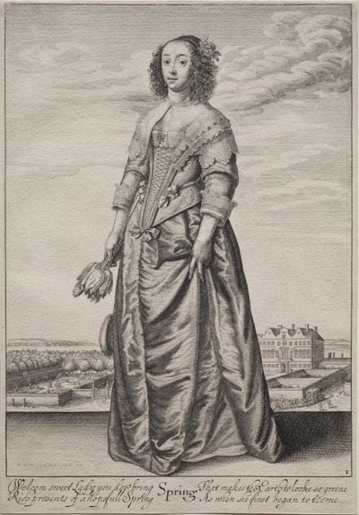 Die Jahreszeiten: Frühling von Wenceslaus Hollar