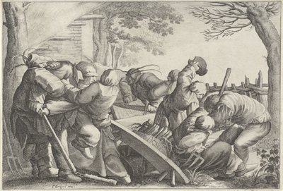Kämpfende Bauern von Wenceslaus Hollar