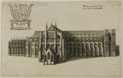 Blick von der Nordseite der Westminster-Kirche von Wenceslaus Hollar