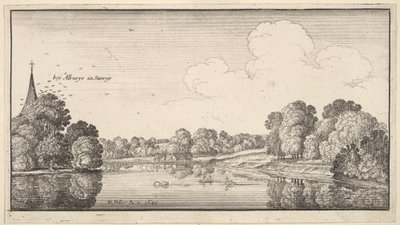 Ansichten der Landschaft in der Nähe von Albury, Surrey, 1645 von Wenceslaus Hollar