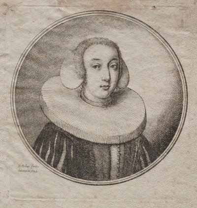 Frau mit Mühlstein-Krause, 1644 von Wenceslaus Hollar