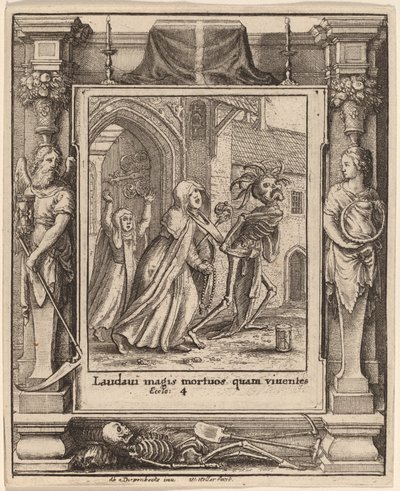 Äbtissin von Wenceslaus Hollar after Hans Holbein the Younger after Abraham van Diepenbeeck