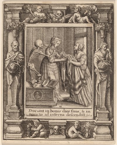 Braut von Wenceslaus Hollar after Hans Holbein the Younger after Abraham van Diepenbeeck