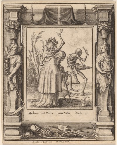 Alte Frau von Wenceslaus Hollar after Hans Holbein the Younger after Abraham van Diepenbeeck