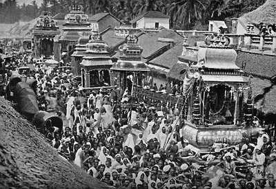Eine hinduistische religiöse Prozession, Madras, 1902 von Wiele and Klein