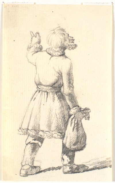 Gehender Mann mit Sack von Wilhelm Bendz