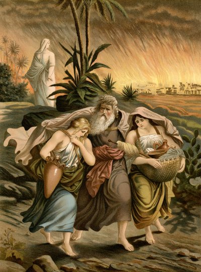Lot flieht aus Sodom von Wilhelm Ebbinghaus