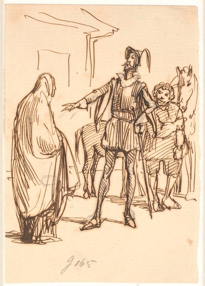 Don Quixote und Dona Roderiguez von Wilhelm Marstrand