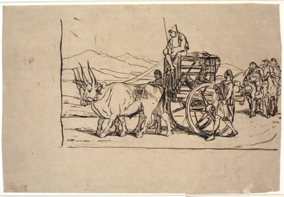 Don Quixotes Heimfahrt im Ochsenkarren von Wilhelm Marstrand