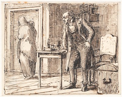 Der Geizhals und die arme Frau von Wilhelm Marstrand