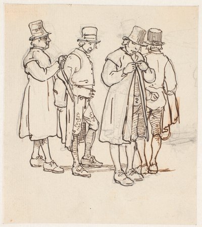 Gruppe mit vier schwedischen Bauern von Wilhelm Marstrand