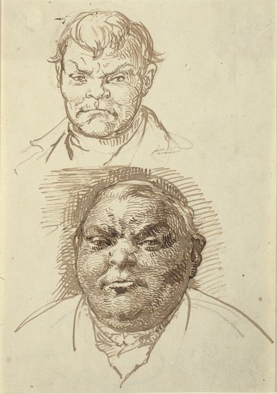 Zwei Männerköpfe von Wilhelm Marstrand
