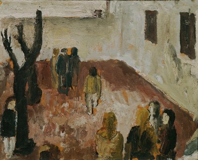 Studie zum "Schulhof" von Wilhelm Thöny