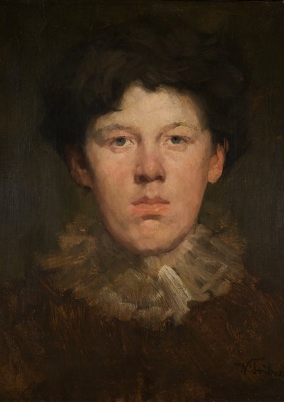 Junge mit Halskrause von Wilhelm Trübner