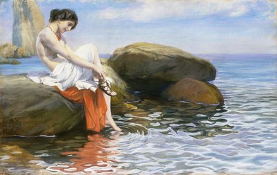 Vorbereitung zum Baden von Wilhelm Wunderwald