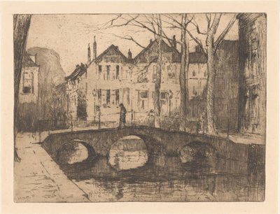 Schmiedewasser in Den Haag von Willem Adrianus Grondhout