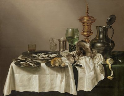 Stillleben mit vergoldetem Becher, 1635 von Willem Claesz. Heda
