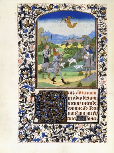 Die Verkündigung an die Hirten, ca. 1480 von Willem Vrelant