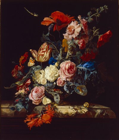 Eine Vase mit Blumen von Willem van Aelst