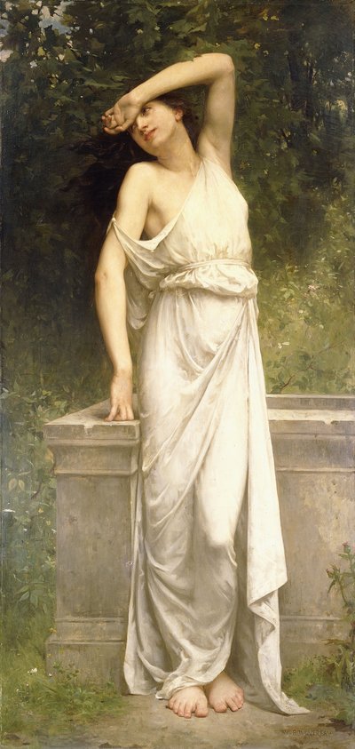 Eine klassische Schönheit an einem Brunnen von William Adolphe Bouguereau