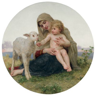 Die Jungfrau mit dem Lamm, 1903 von William Adolphe Bouguereau