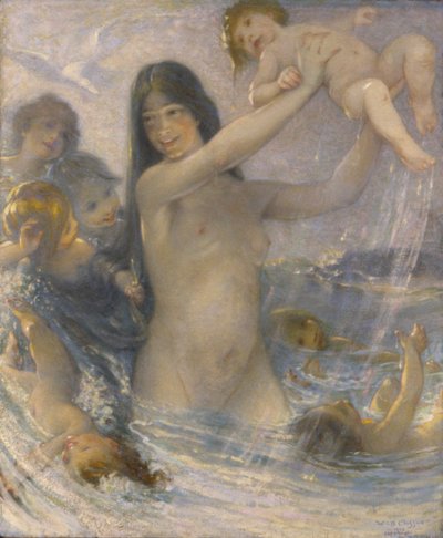 Nymphe und Wasserkinder beim Spielen von William Baxter Closson