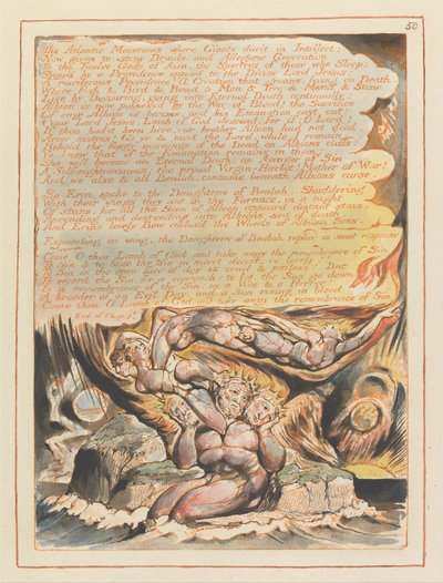 Jerusalem, Tafel 50, Die Atlantischen Berge... von William Blake