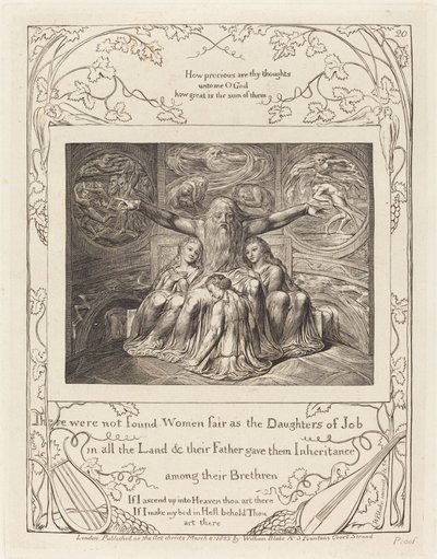 Hiob und seine Töchter von William Blake