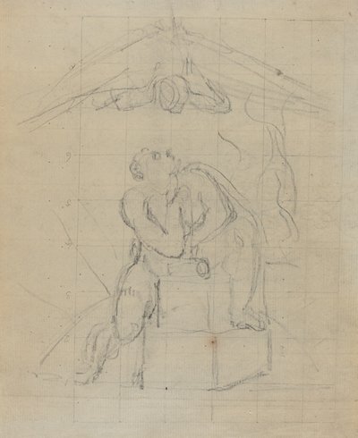 Los und sein Gespenst [verso] von William Blake