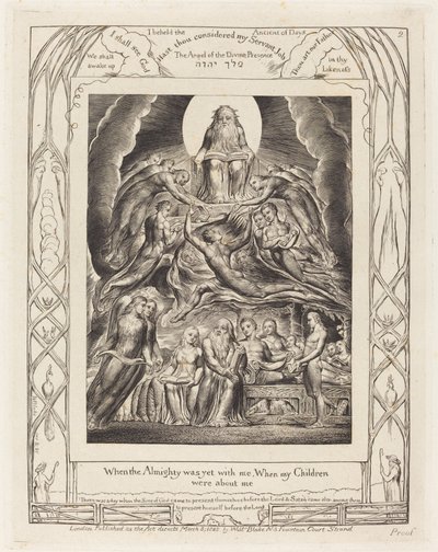 Satan vor dem Thron Gottes von William Blake