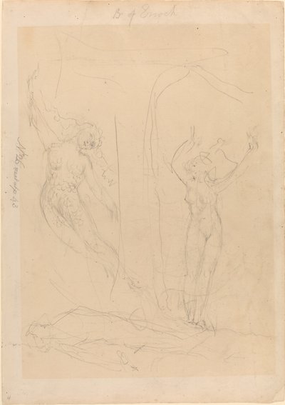 Die Tochter der Menschen wird eine Sirene von William Blake