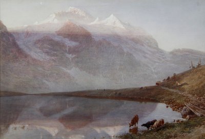 Die Jungfrau bei Sonnenaufgang von William Collingwood