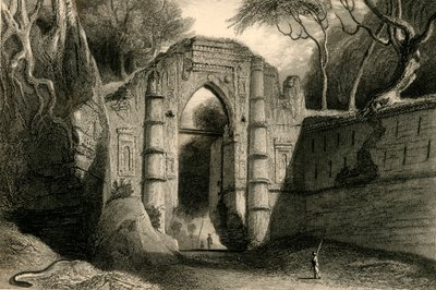 Kutnallewe Tor, Gour, 1835 von William Daniell