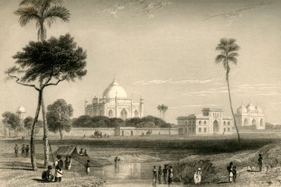 Mausoleum von Sufter Jung, Delhi, 1835 von William Daniell