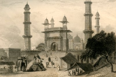 Moschee in Mathura, 1835 von William Daniell