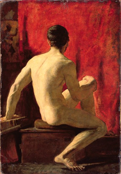 Sitzender männlicher Modell von William Etty