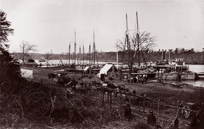 Broadway Landing, Appomattox River, 1864 von William Frank Browne