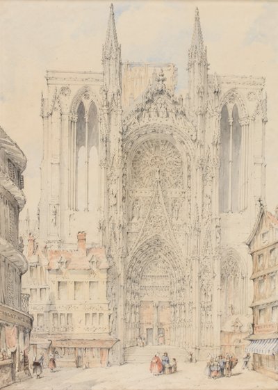 Fassade der Kathedrale von Rouen von William Frome Smallwood