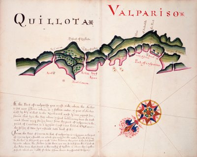Quillota und Valparaiso, südamerikanische Pazifikküste von William Hack