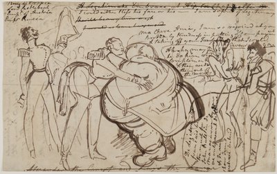 Ein Kuss beim Kongress, 1818 von William Heath