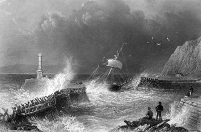 Mary-Port Pier, ca. 1840-50 von William Henry Bartlett