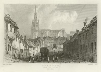 Thaxted, von Süden, Essex von William Henry Bartlett