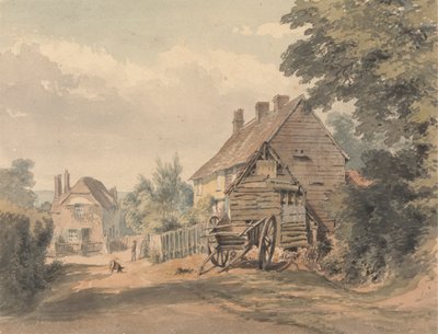 Eine Straße in einem Dorf auf dem Land von William Henry Hunt
