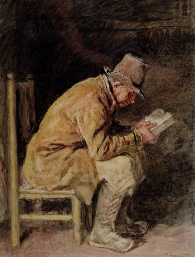 Studie eines Landmanns beim Lesen von William Henry Hunt