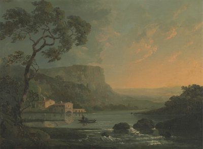 Landschaft mit Fischern an einem See von William Hodges