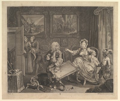 Der Weg einer Dirne, Platte 2 von William Hogarth