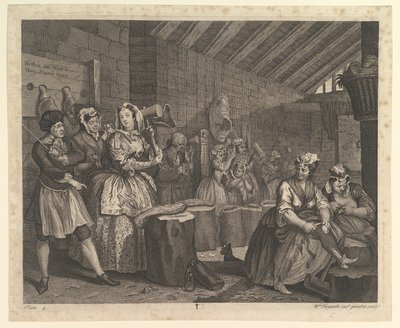 Der Lebensweg einer Dirne, Platte 4 von William Hogarth