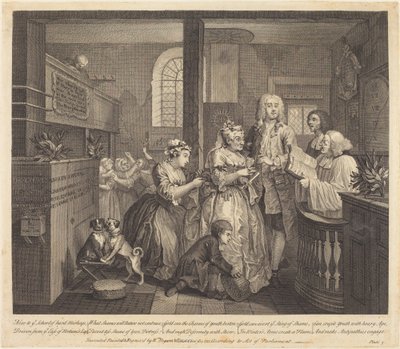 Der Lebenslauf eines Wüstlings: Tafel 5 von William Hogarth