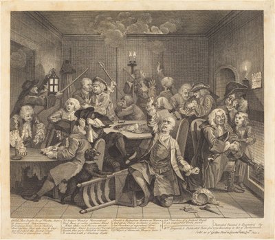 Der Werdegang eines Wüstlings: Tafel 6 von William Hogarth